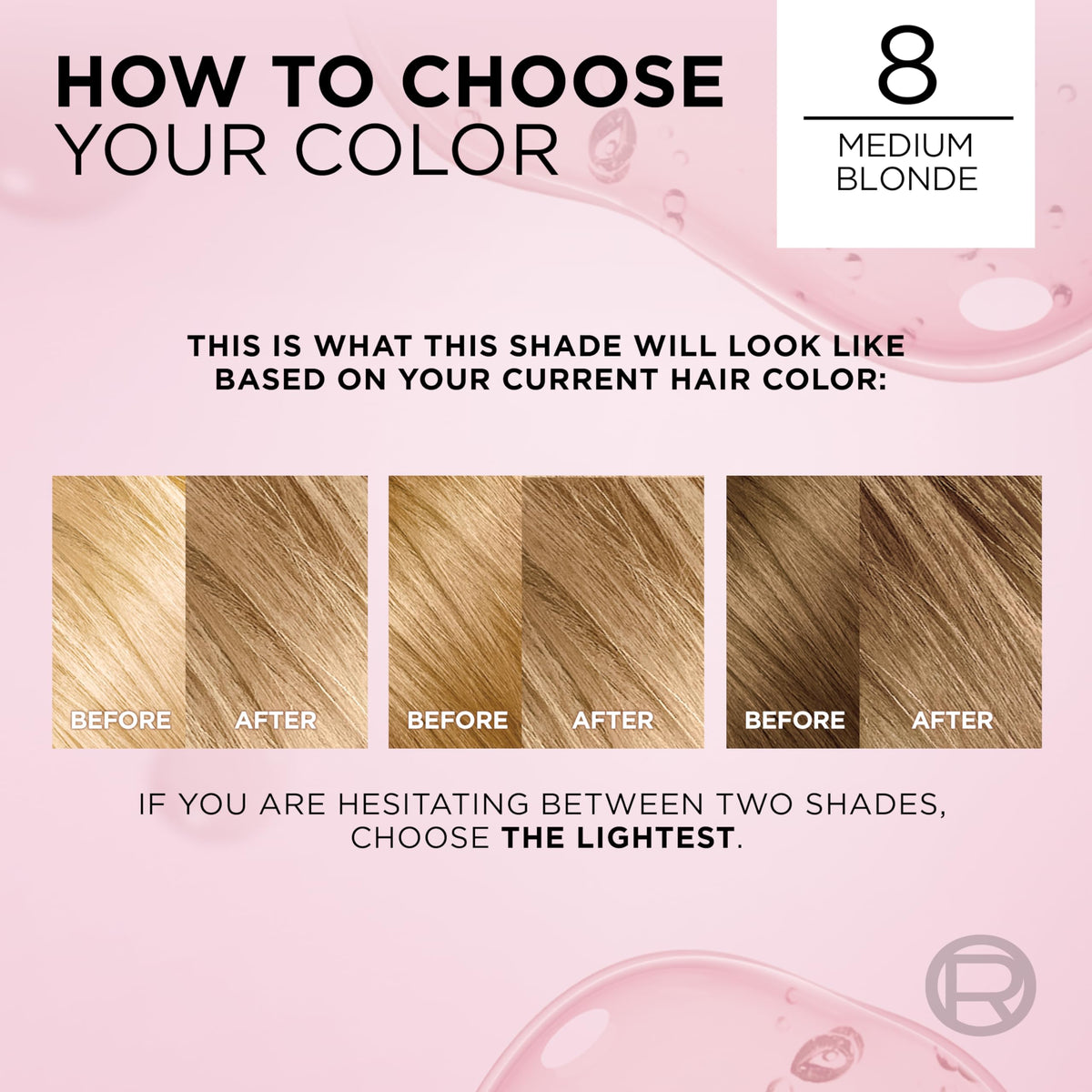 L'Oreal Paris before and after image showing full gray coverage benefit