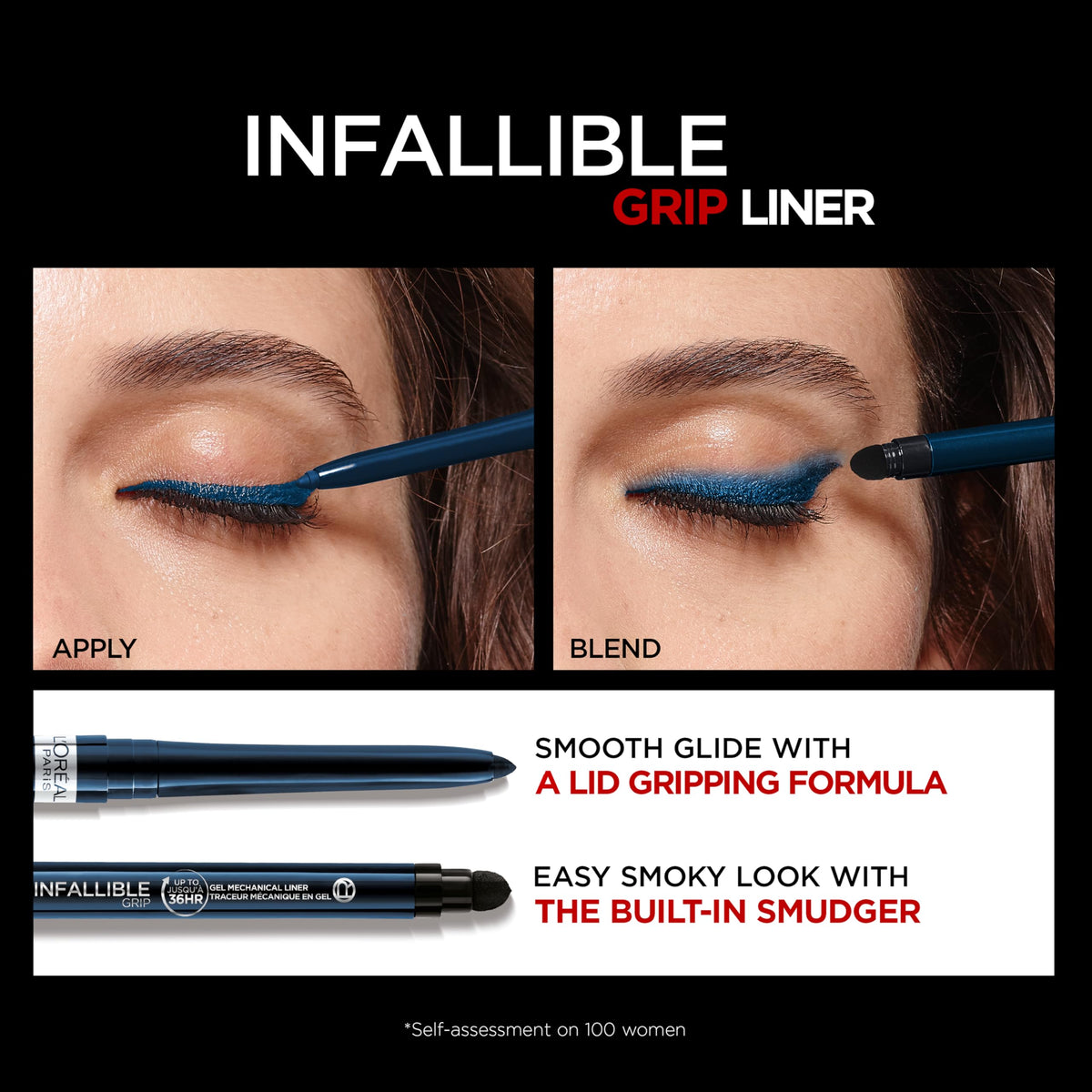 L'Oreal Paris blending tip detail for smoky or softened eyeliner looks