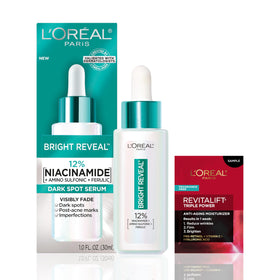 L'Oreal Paris front packaging showing bottle and box, communicates brand reliability