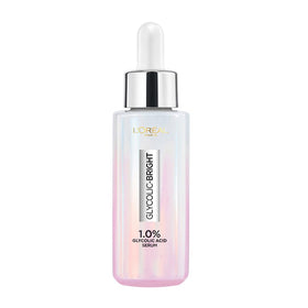 L'Oreal Paris brightening serum front packaging shows compact bottle and benefits