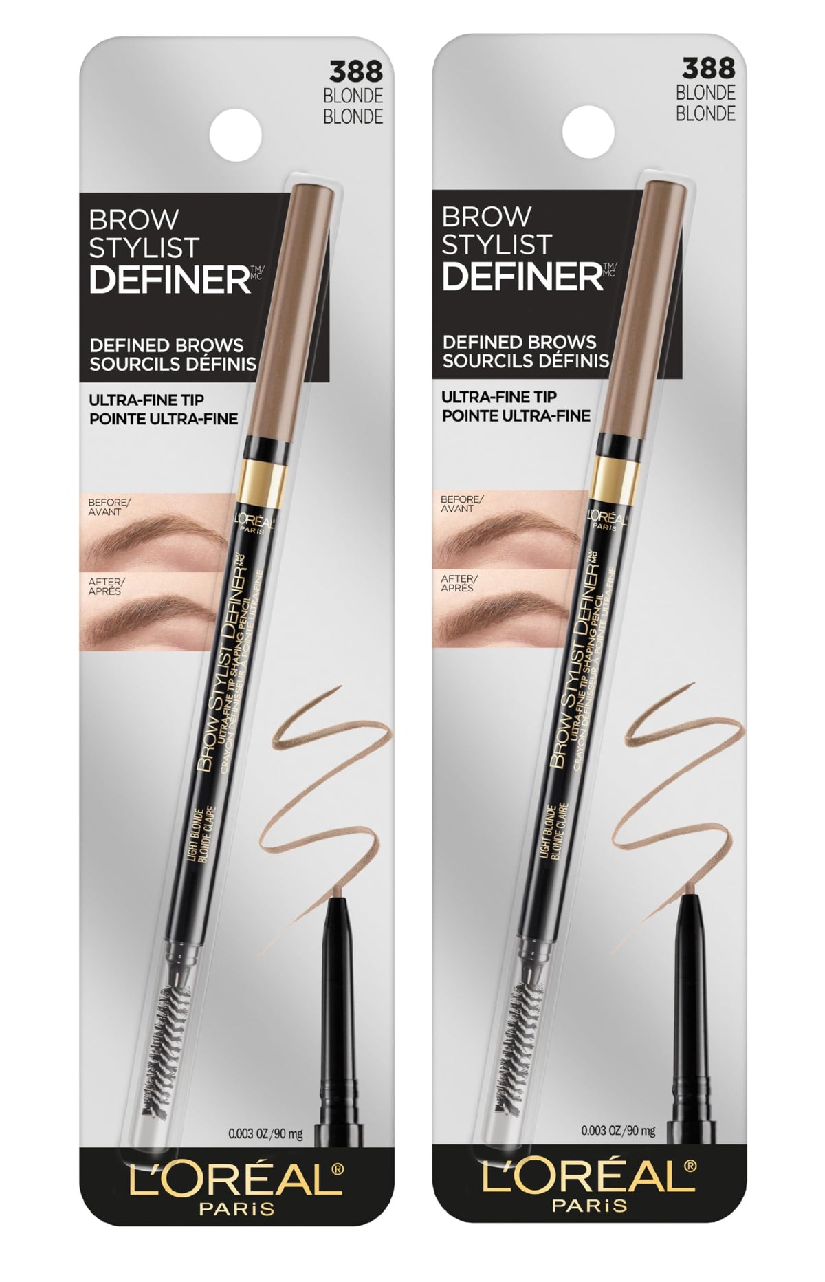 L'Oreal Paris ultra-fine tip closeup illustrating precise hairlike strokes and accuracy