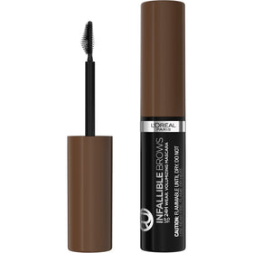 L'Oreal Paris front packaging showing shade 5.0 Brunette and compact tube benefit: easy storage
