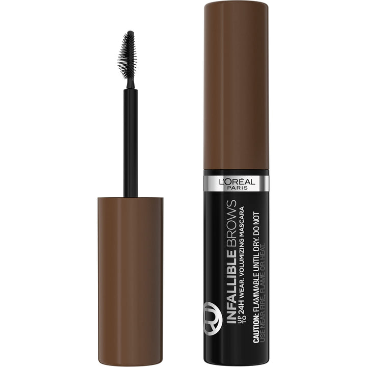 L'Oreal Paris front packaging showing shade 5.0 Brunette and compact tube benefit: easy storage