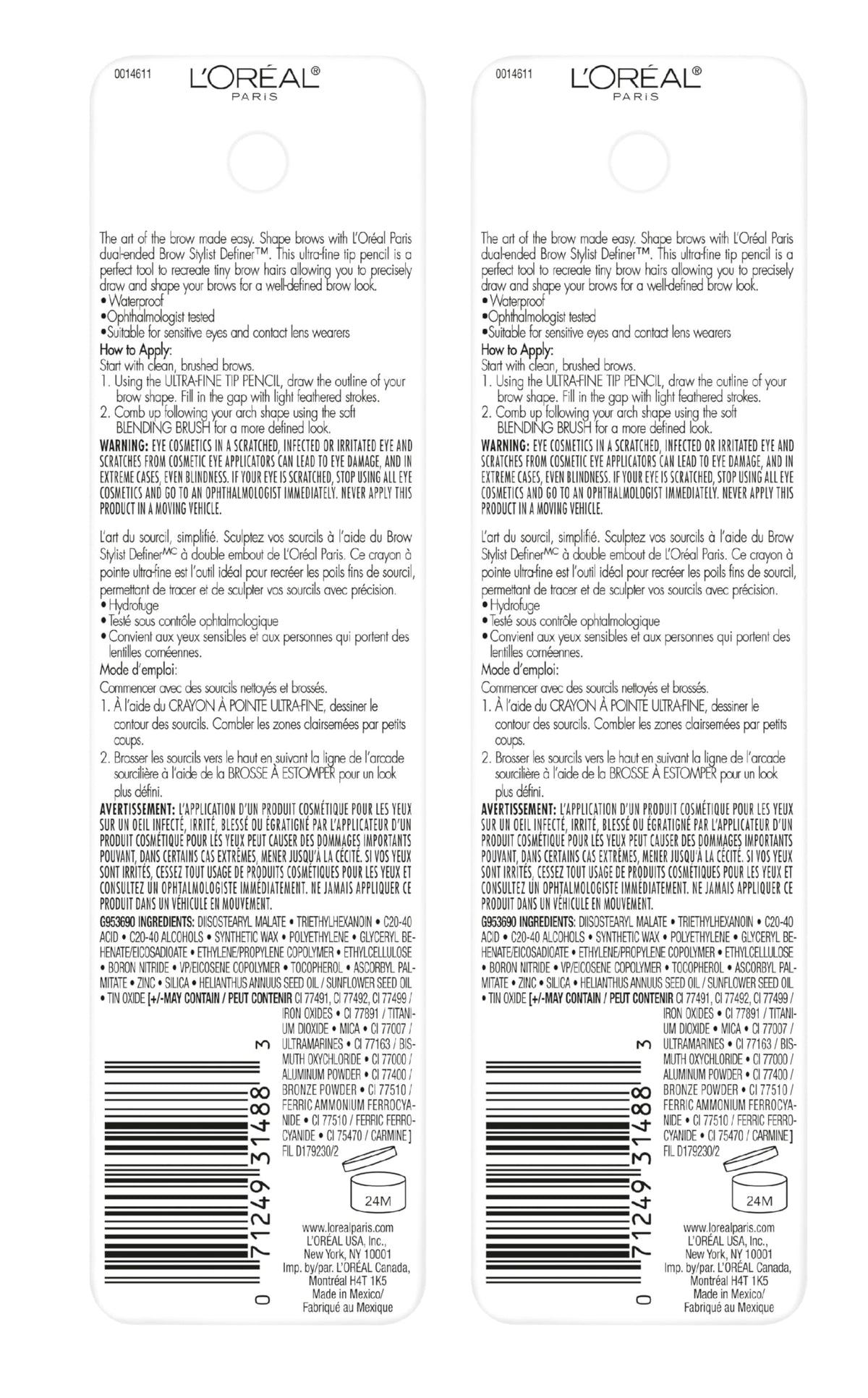 L'Oreal Paris spoolie brush detail for blending and grooming brows smoothly