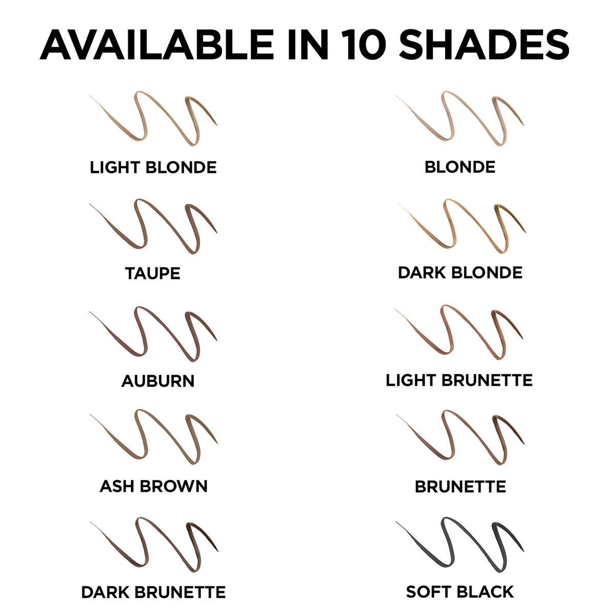 L'Oreal Paris pencils on vanity next to makeup for everyday brow shaping