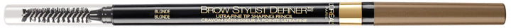 L'Oreal Paris front packaging of brow stylist definer showing twin pencils and benefits