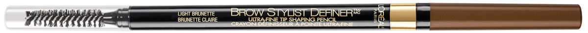 L'Oreal Paris front packaging showing two brow pencils and branding for reliable storage