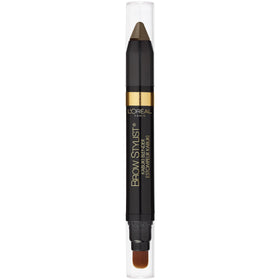 L'Oreal Paris brow crayon front packaging showing shade and benefit of natural shaping