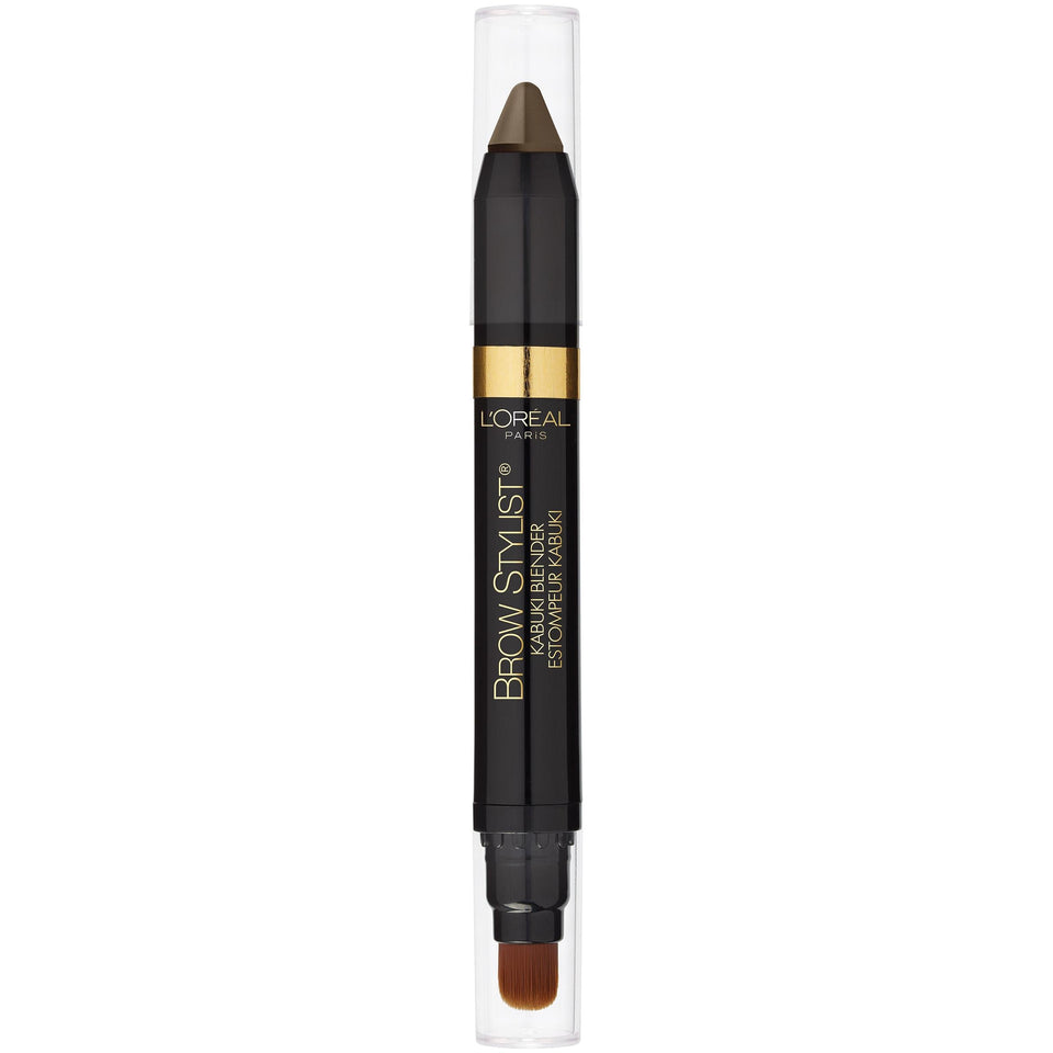 L'Oreal Paris brow crayon front packaging showing shade and benefit of natural shaping