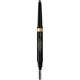 L'Oreal Paris front packaging showing pencil and spoolie for travel-ready brows