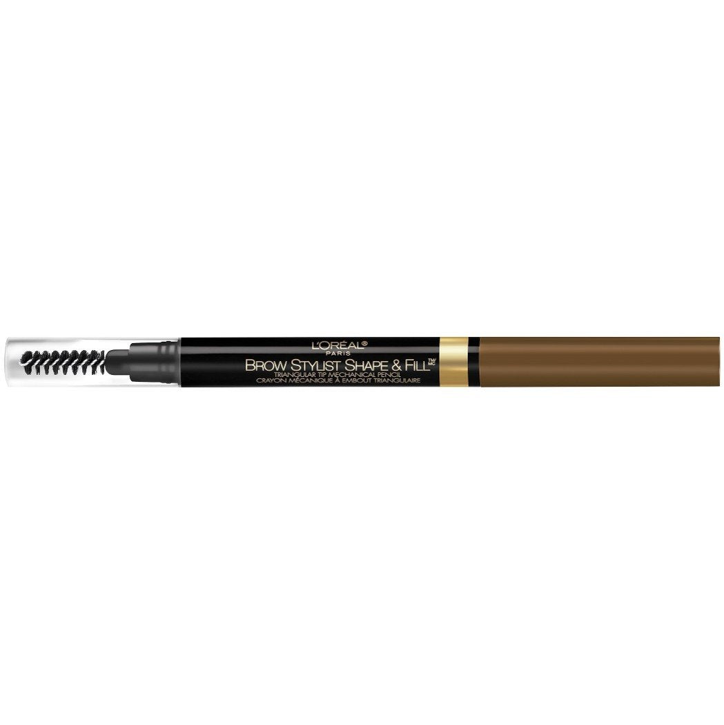 L'Oréal Paris close-up of triangular tip for precise shaping and natural strokes benefit