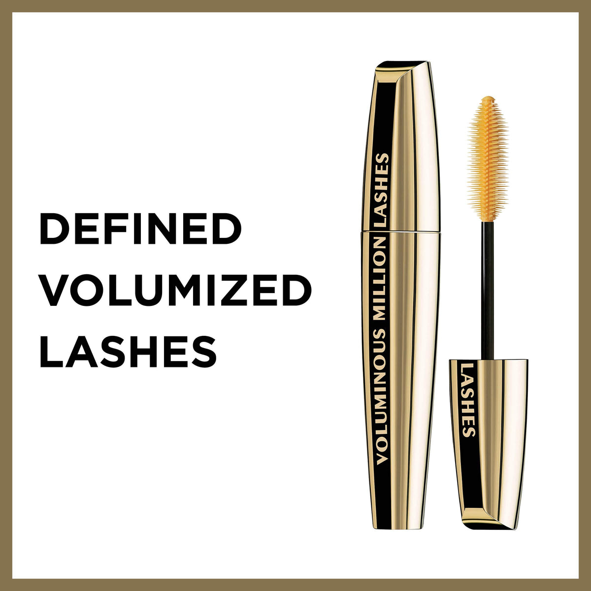 L'Oreal Paris close-up of Millionizer brush capturing lash separation benefit