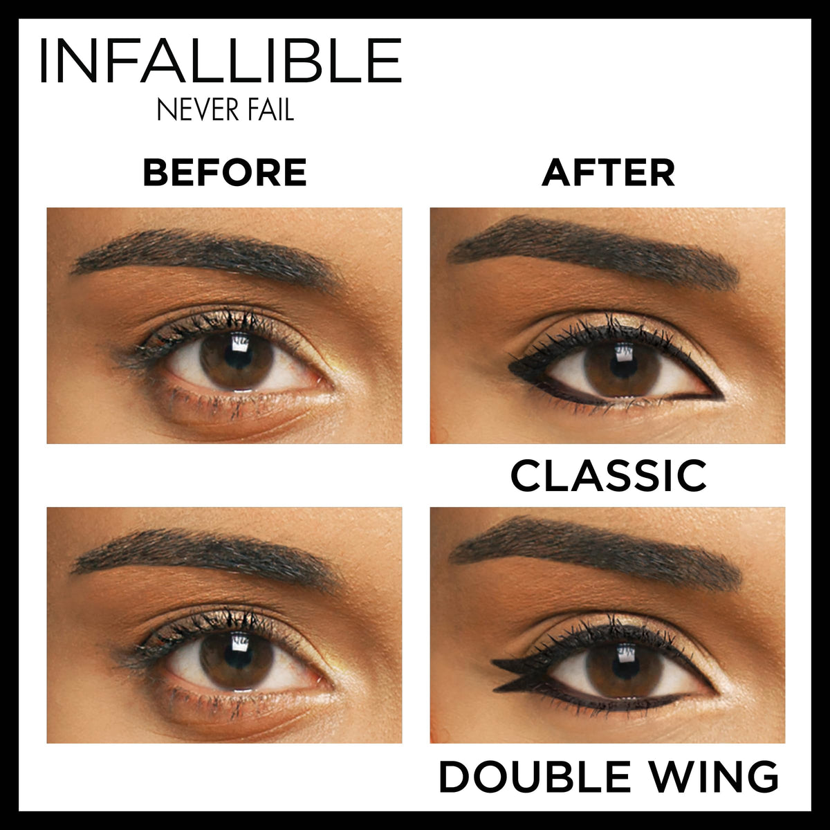 L'Oreal Paris smudger in use to blend liner for smoky effects