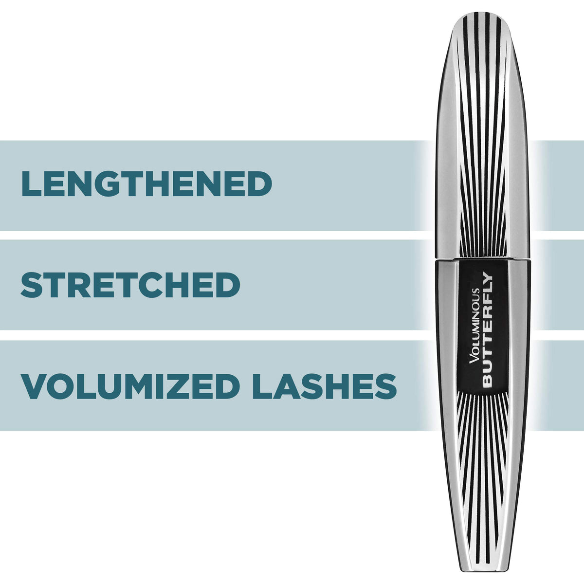 L'Oreal Paris close-up of Butterfly Brush showing asymmetrical bristles for lift