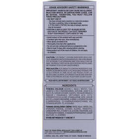 L'Oreal Paris ingredients and directions label close-up emphasizing safe use