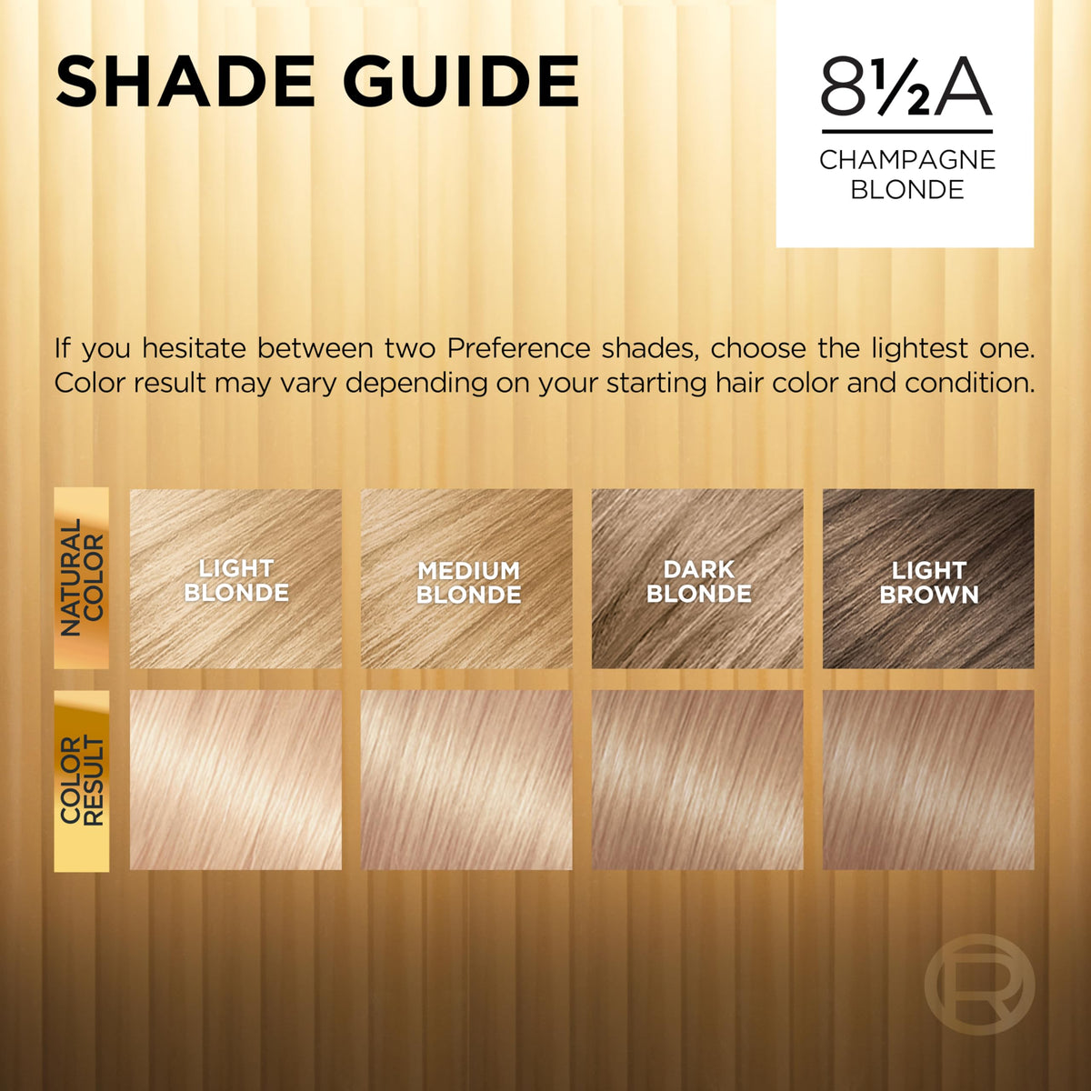 L'Oreal Paris Champagne Blonde on long hair showing luminous shine