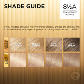 L'Oreal Paris Champagne Blonde on long hair showing luminous shine
