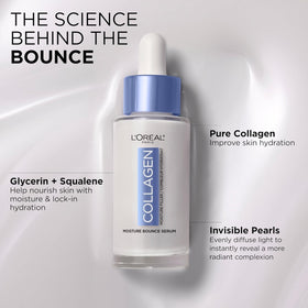 L'Oreal Paris serum being dispensed on hand to show fast absorption