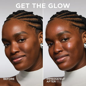 L'Oreal Paris pearlescent milky serum texture close-up highlighting hydration