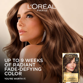 L'Oreal Paris color gel and developer tubes for precise mixing benefit