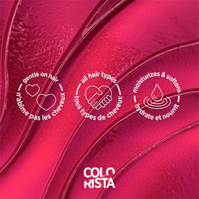L'Oreal Paris Colorista metallic pink before and after on blonde hair for visual impact