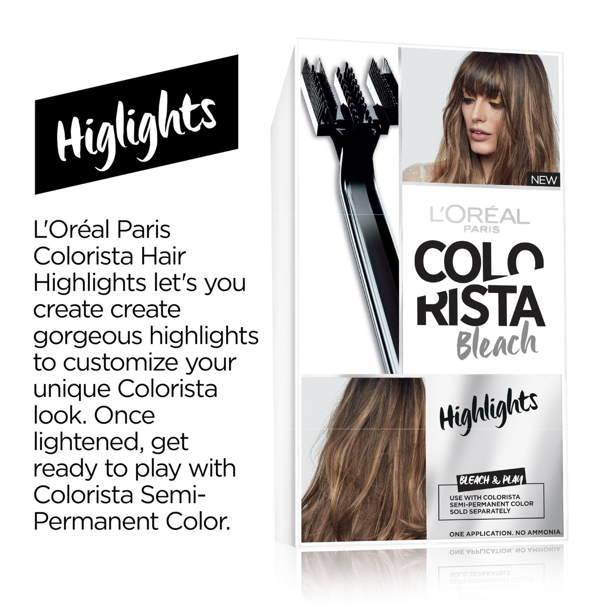 L'Oreal Paris Colorista bleach cream texture close-up for smooth application