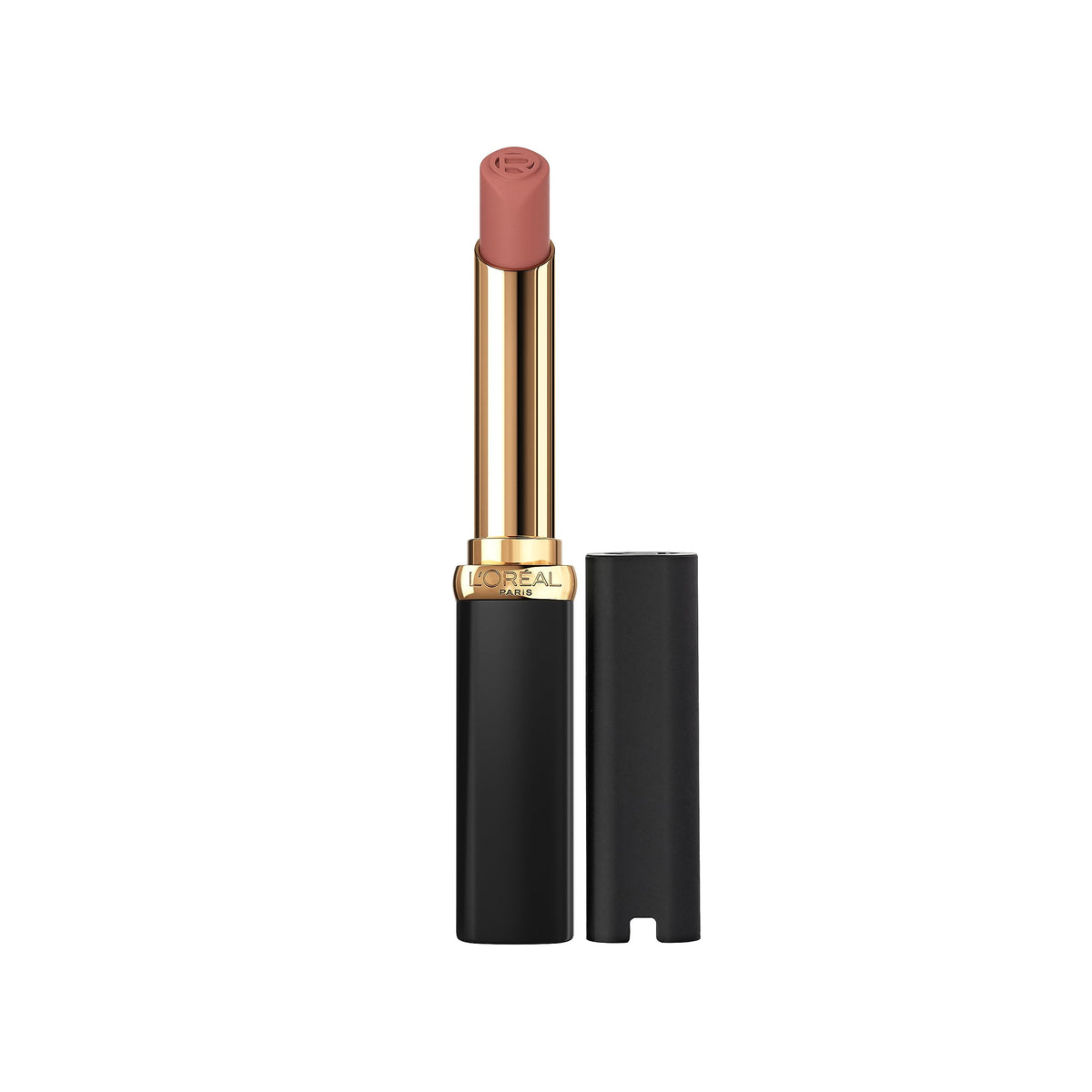 L'Oreal Paris lipstick front packaging showing shade and finish benefit