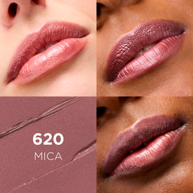 L'Oreal Paris Colour Riche Mica lipstick bullet close-up highlighting smooth finish and creamy application benefits