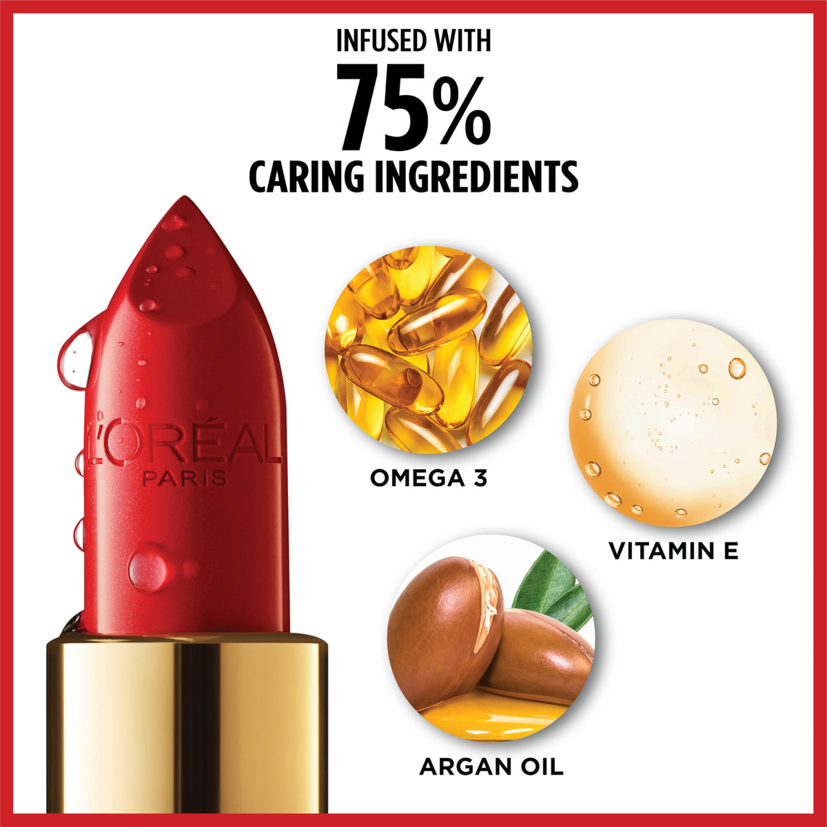 L'Oreal Paris Colour Riche worn on lips models natural satin finish and polished look