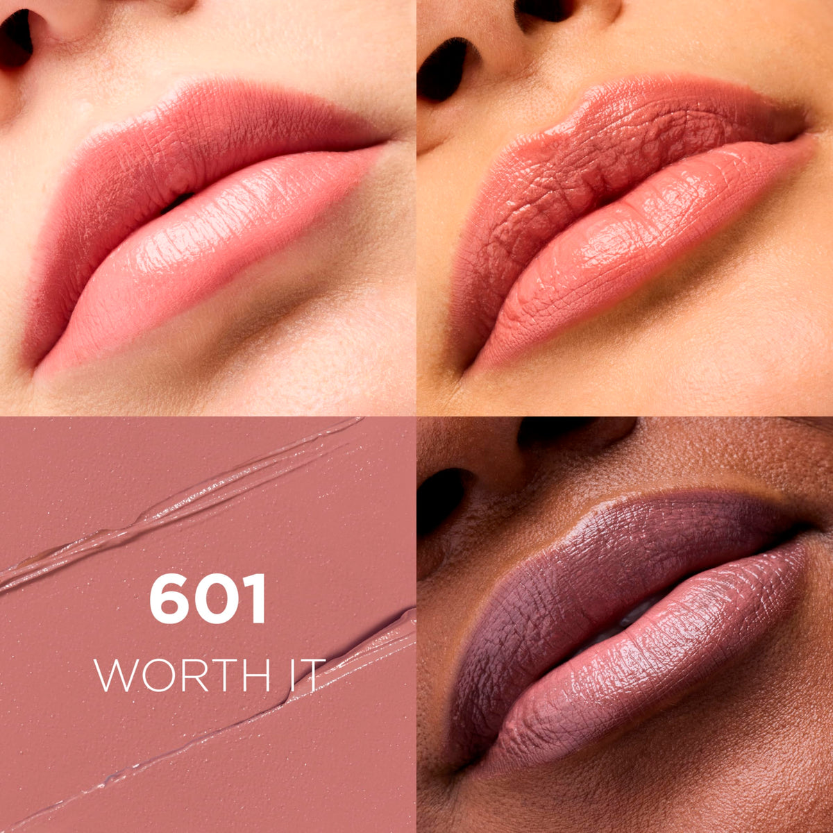 L'Oreal Paris lipstick bullet extended to show smooth tip and easy application