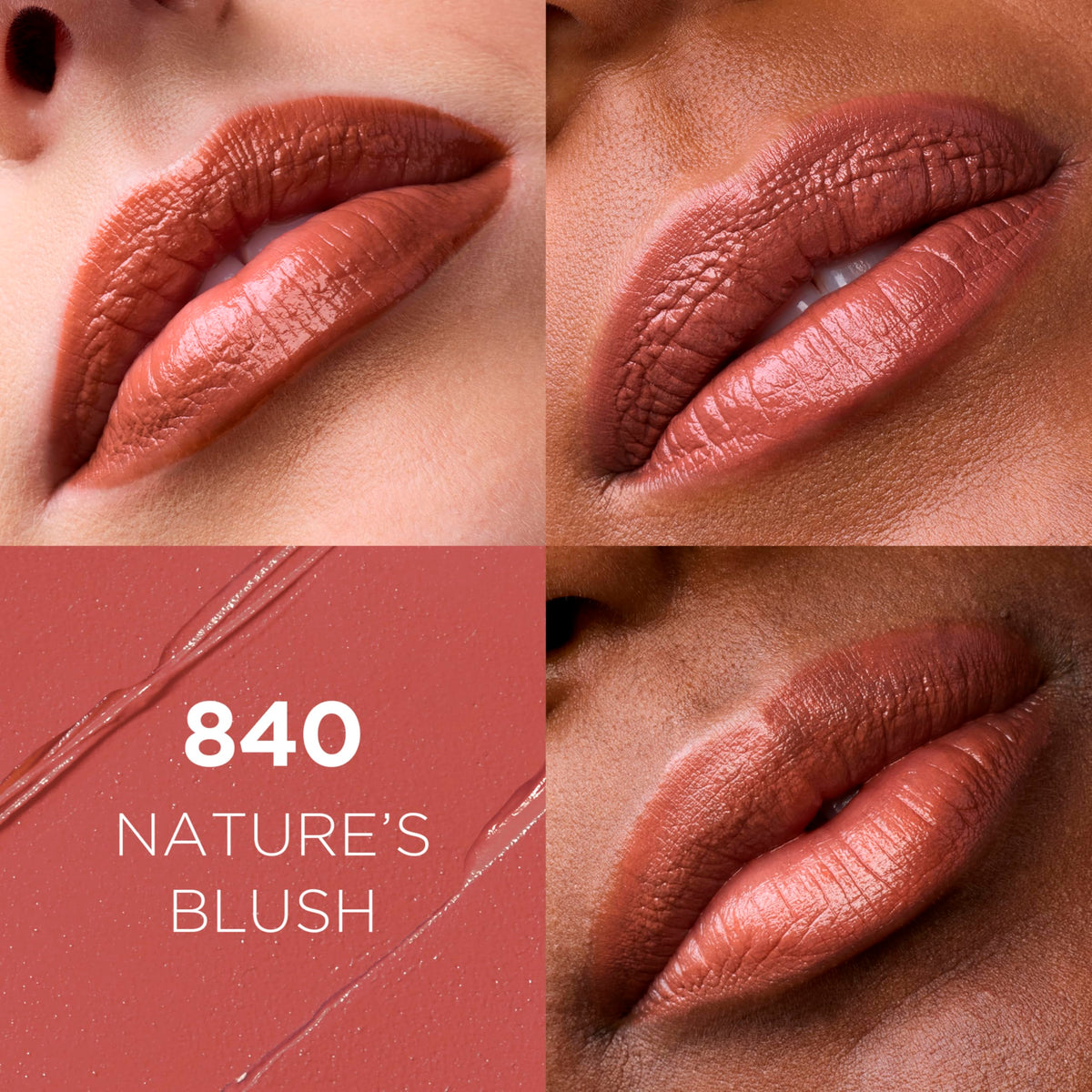 L'Oreal Paris Colour Riche swatch on arm showing true Nature's Blush tone and buildable coverage