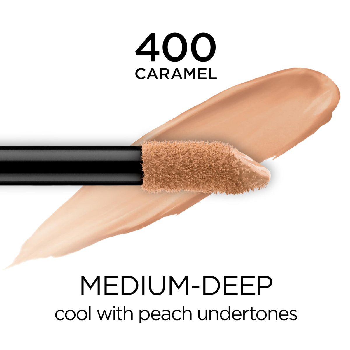 L'Oreal Paris concealer applicator close-up displaying large doe-foot for fast coverage