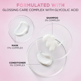 L'Oreal Paris shiny hair after using conditioner illustrating improved glass-like shine