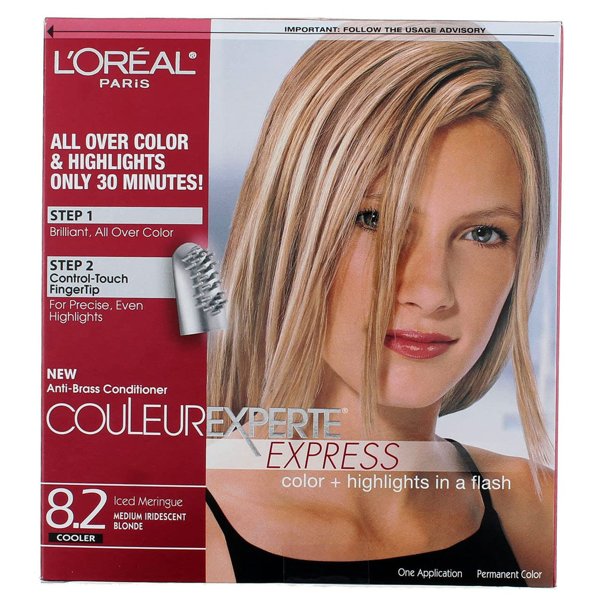 L'Oreal Paris box front showing kit and quick salon results