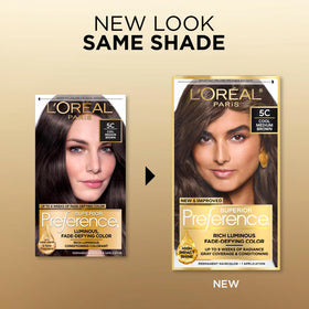 L'Oreal Paris developer cream pouring to mix, demonstrating easy blending