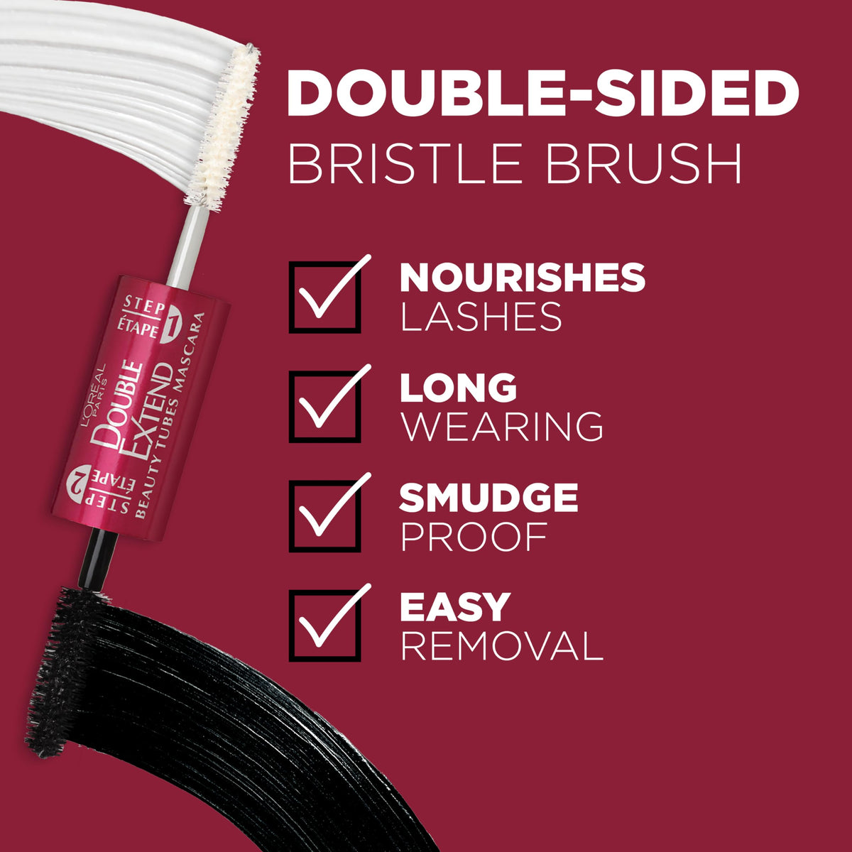L'Oreal Paris tubing topcoat bristles creating length and definition