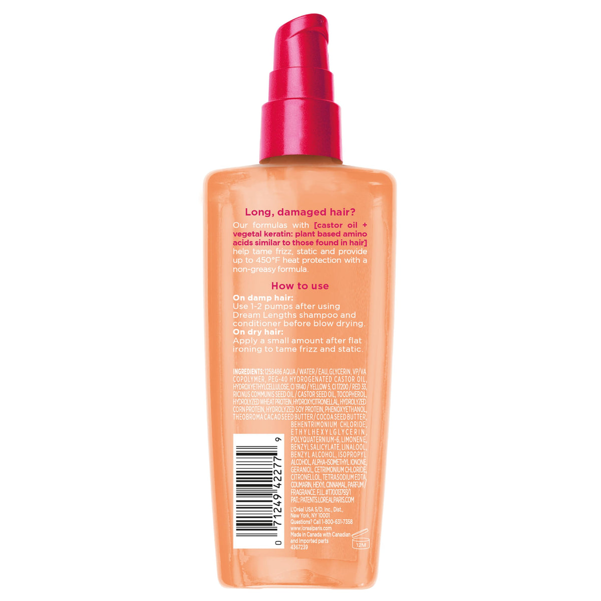 L'Oreal Paris demonstration of iron use after serum for heat protection