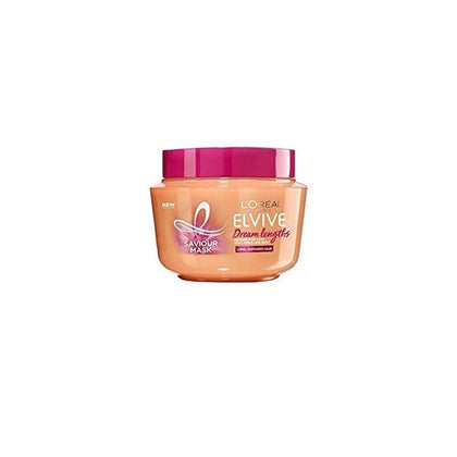 L'Oreal Paris front packaging of Dream Lengths mask showing treatment benefits