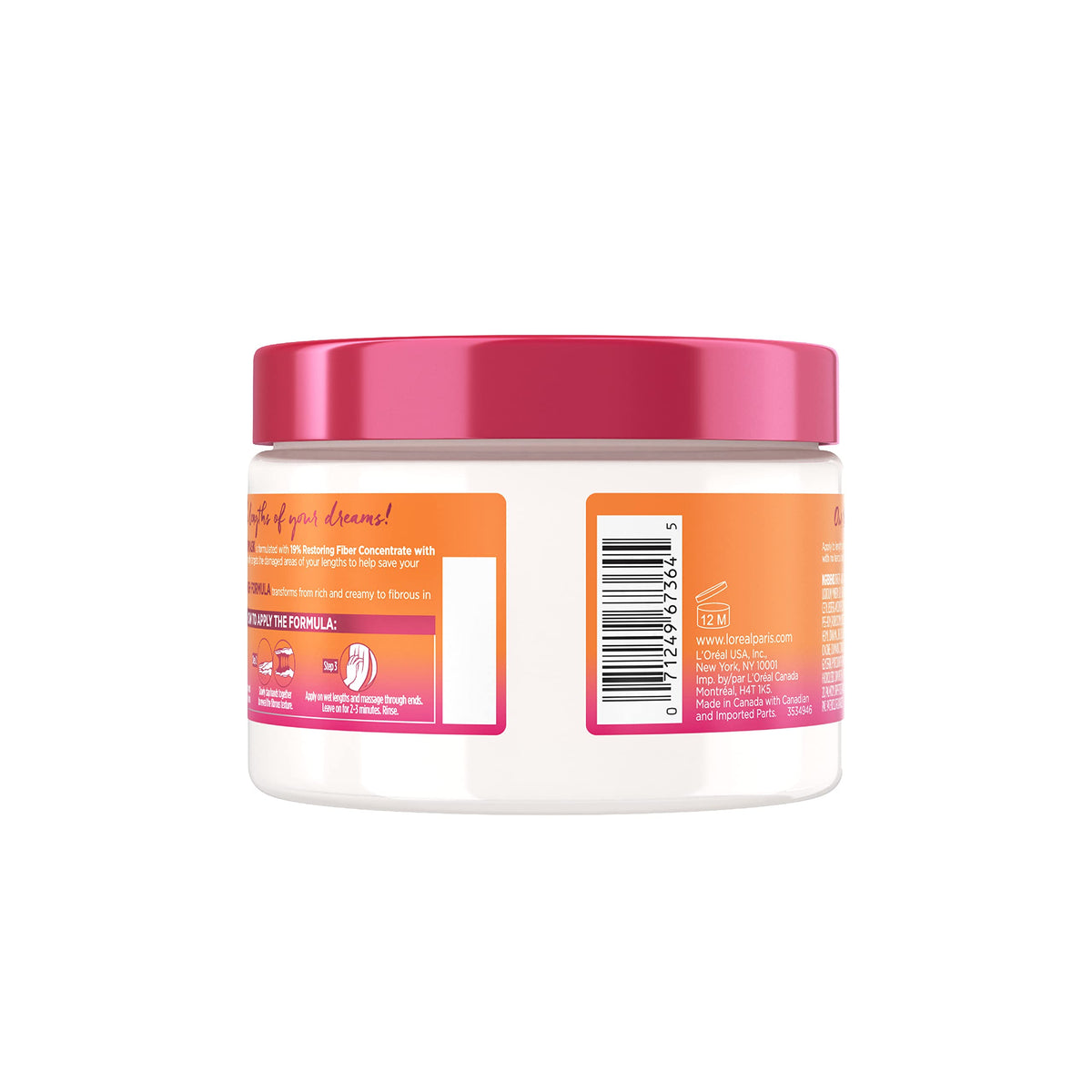 L'Oreal Paris creamy mask texture close-up demonstrating rich spreadability