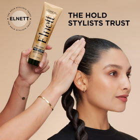 L'Oreal Paris Elnett application in hands for even distribution and control