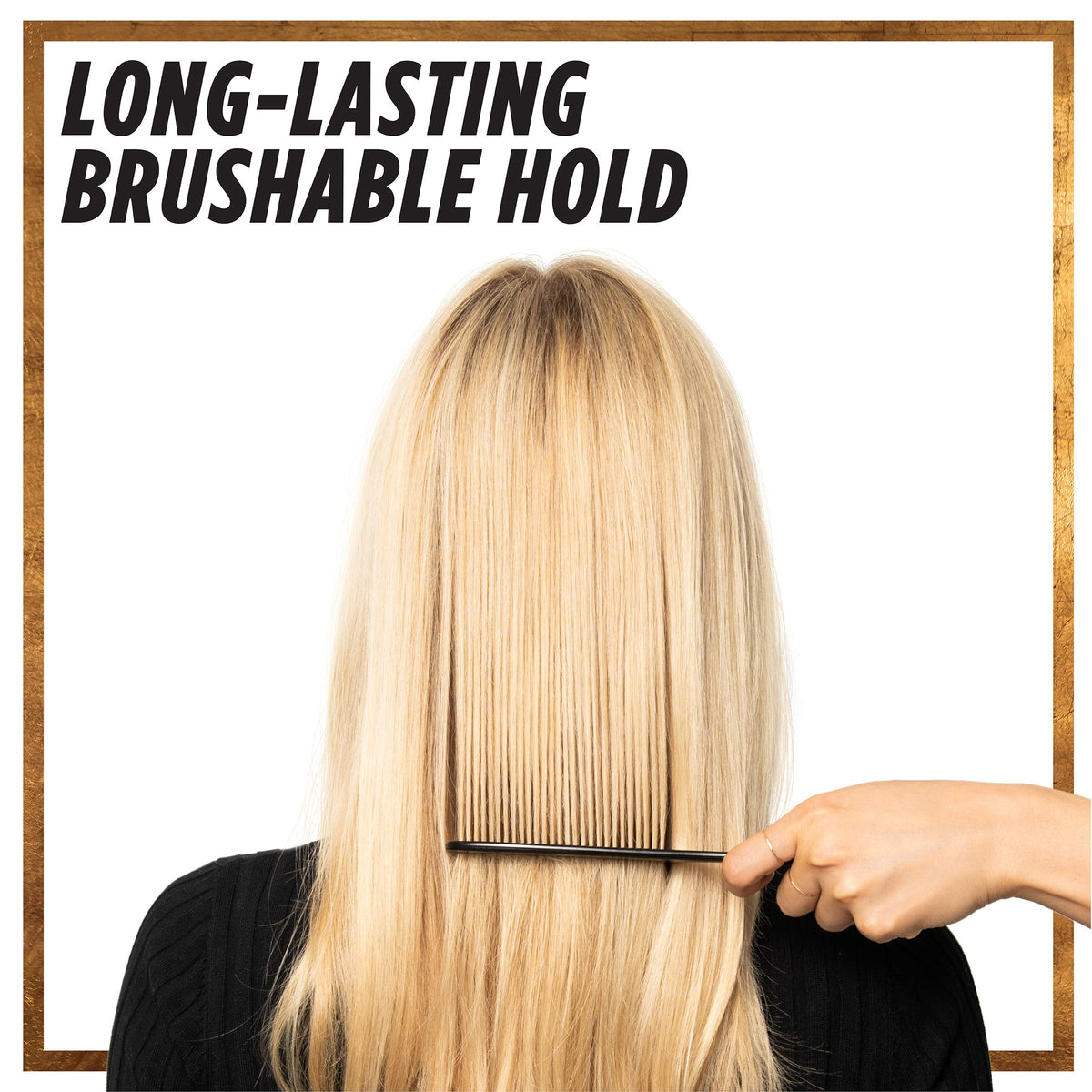 L'Oreal Paris hold demo on waves showing lasting shape and brushability