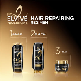 L'Oreal Paris Elvive balm on bathroom shelf in lifestyle scene for daily use
