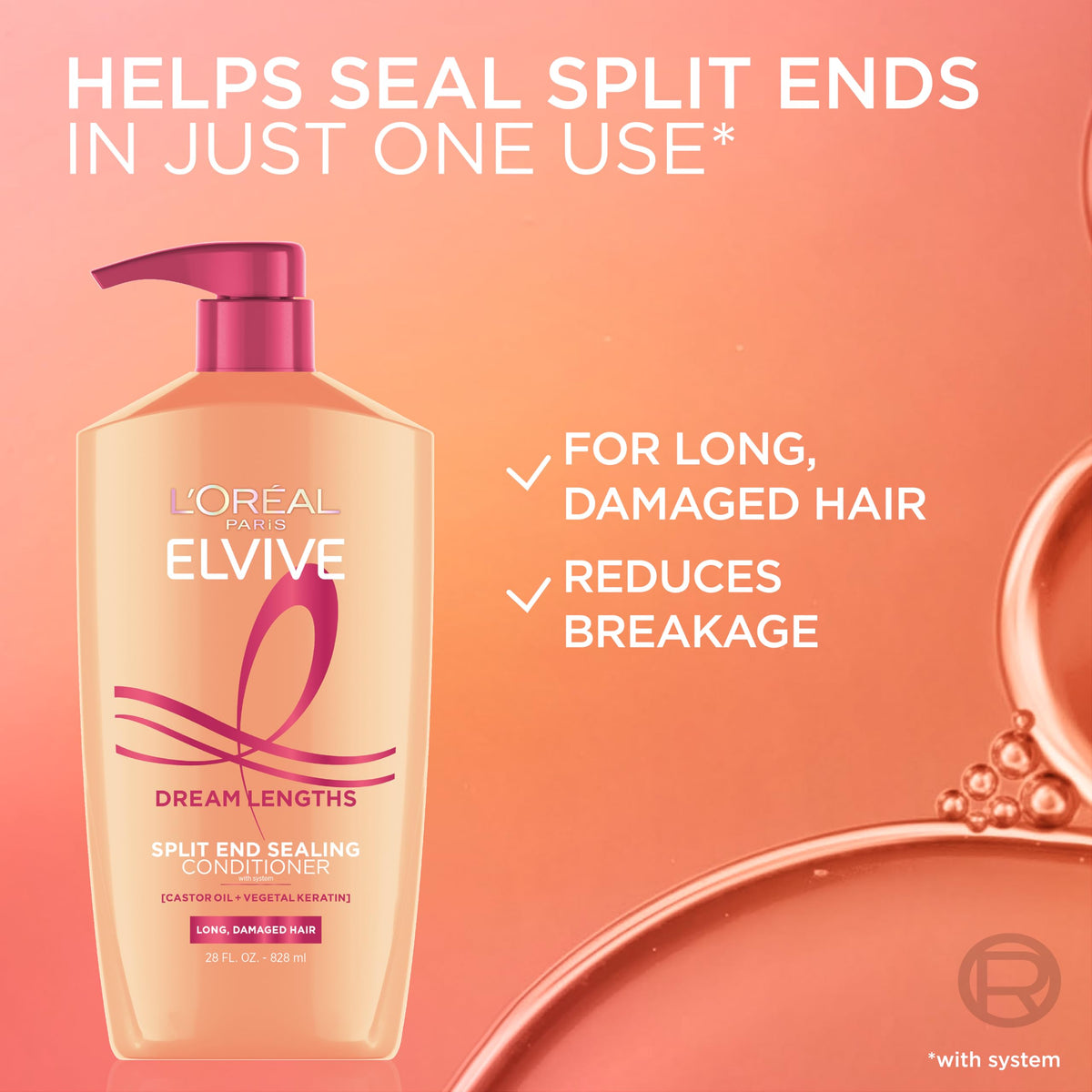 L'Oreal Paris bottle staged on bathroom shelf demonstrating daily use