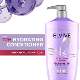L'Oreal Paris back label detail highlighting directions and benefits for dry hair hydration