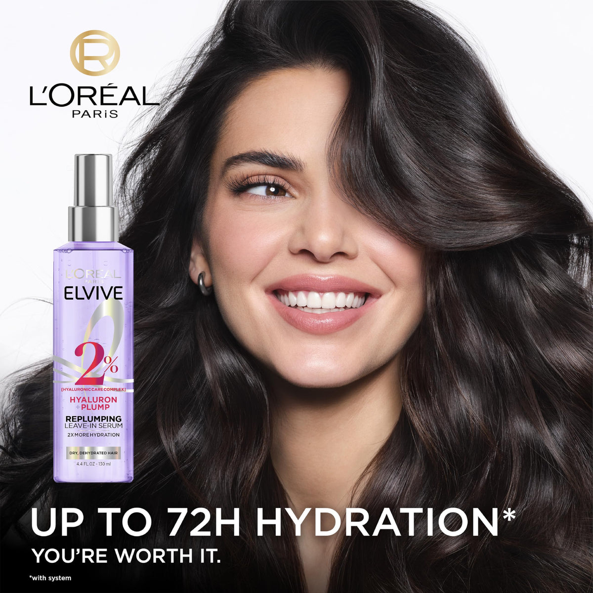 L'Oreal Paris serum texture on palm showing lightweight hydration
