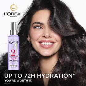L'Oreal Paris serum texture on palm showing lightweight hydration