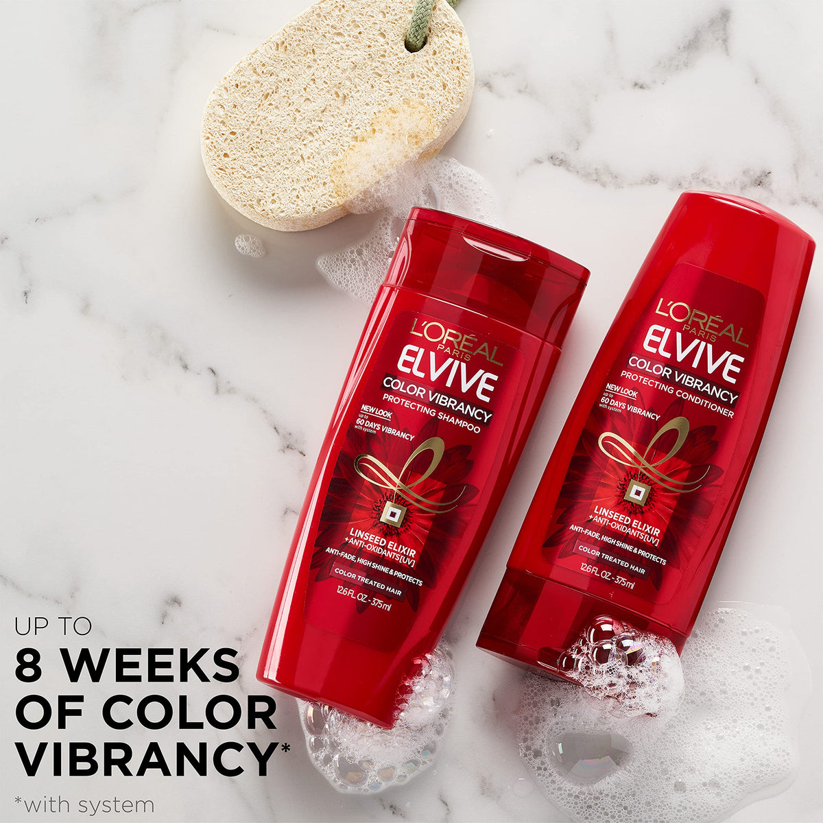 L'Oreal Paris Elvive shampoo texture close-up illustrating gentle cleansing and smooth foam