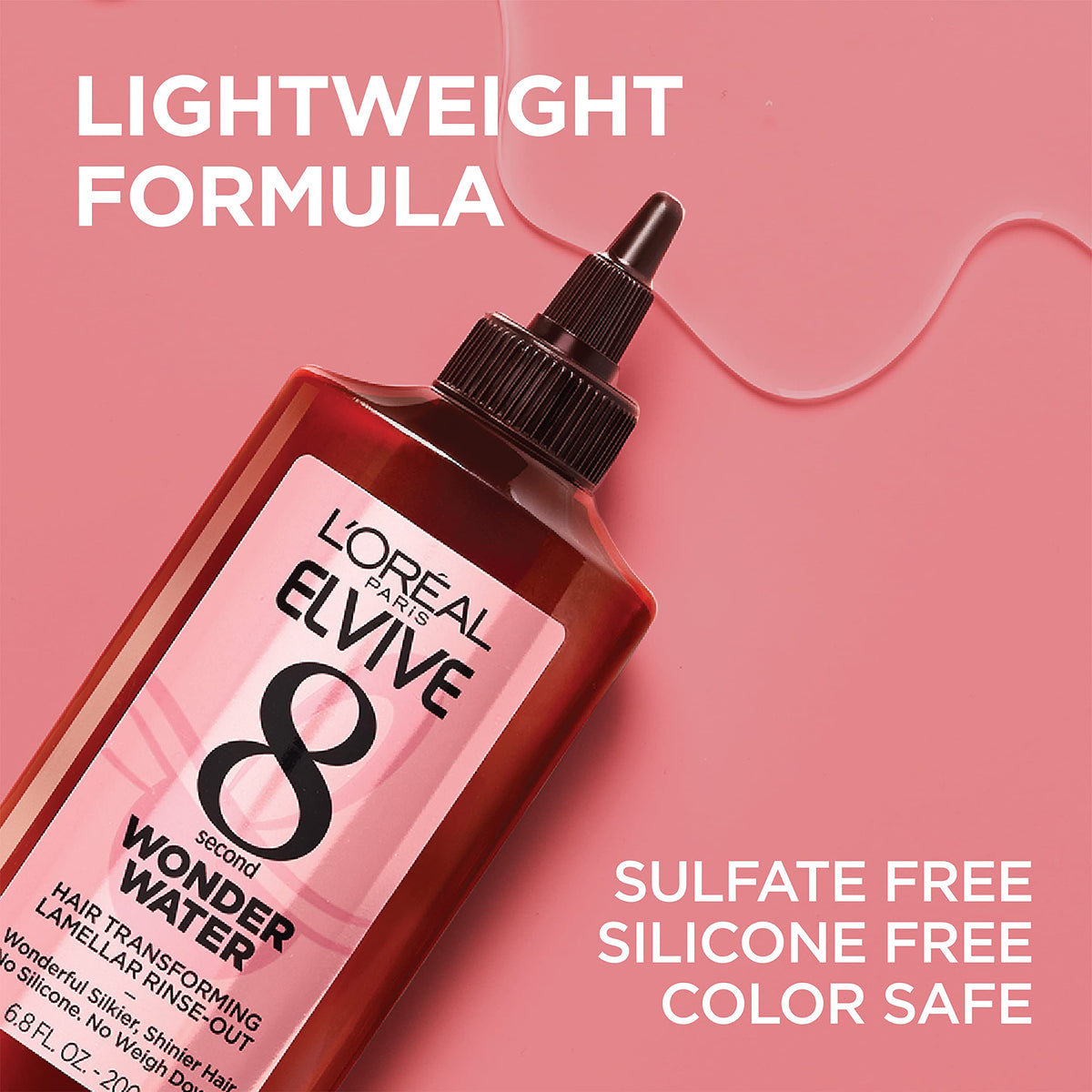 L'Oreal Paris product applied to wet hair illustrating quick treatment benefits
