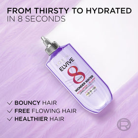 L'Oreal Paris product being applied in-shower for quick 8-second hydration