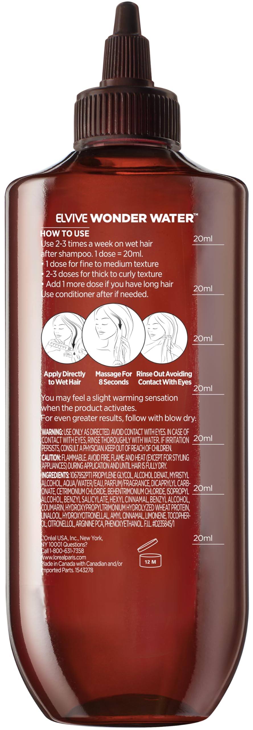 L'Oreal Paris after-use hairstyle showing shiny smooth hair as treatment benefit